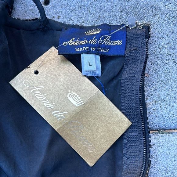 Gorgeous Black Sequin Peplum Tank with Boning and zip Back Sz 12 NWT - Picture 6 of 9